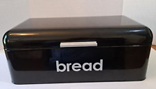 Black Bread Box(16.5’’ x 9’’), P&P CHEF Bread Storage Bin For Kitchen Co picture