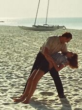 K6 Photograph Cute Romantic Couple Dancing Dipping Beach Sand Man Woman picture
