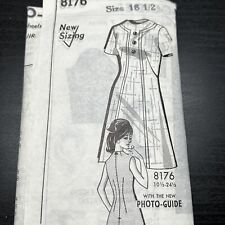 Vintage 1960s Grit 8176 Mail Order Mod A-Line Dress Sewing Pattern 18.5 L USED picture
