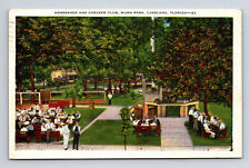 1939 Horseshoe and Checker Club Munn Park Lakeland FL Florida Postcard picture