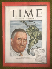 Time Magazine WWII Asst Sec State Braden Issue Nov 5, 1945 Armed Forces Edition picture