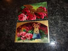 VINTAGE POSTCARDS - ART NOVEAU - THERE IS GLADNESS IN REMEMBRANCE - 1909 GERMANY picture