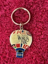 Six Flags World’s Fair Metal  Vintage Keychain Key Chain 2001 picture