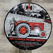INTERNATIONAL HARVESTER PORCELAIN ENAMEL SIGN 30 INCHES ROUND picture