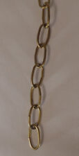 New 3' Antique Brass 10 Gauge Steel Chandelier Fixture Oval Lamp Chain #FC998 picture