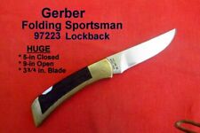 GERBER 97223 Folding Sportsman Lockback Knife  5'' Closed 9'' Open 3 3/4''Blade picture