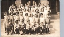 COLUMBIA SCHOOL CLASS cleveland oh real photo postcard rppc ohio history picture