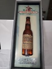 Vintage Budweiser Beer Sign 12 Ounce 3D Beer Bottle Budweiser Centennial Mancave picture