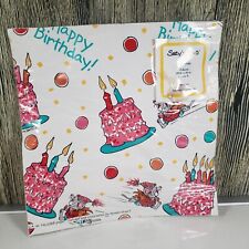Suzys Zoo Happy Birthday Gift Wrap Paper 2 Sheets Vintage Made In USA picture