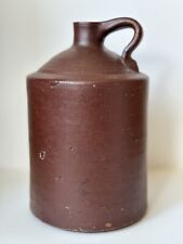 Antique Appalachian Brown Stoneware Whiskey Moonshine Jug 9x5  picture