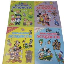 Vintage Disney Mickey Sing Along Song Books Set of 4 1976 1986 No Cassettes picture