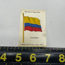 VINTAGE Kensitas Cigarette COLOMBIA (COLUMBIA) Country Flag Tobacco Silk T035 picture