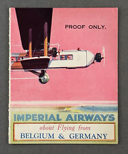 IMPERIAL AIRWAYS BELGIUM & GERMANY 1928 AIRLINE TIMETABLE  picture