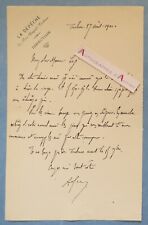 ● L.A.S 1900 Arthur HUC journalist La dispêche de Toulouse born in Sigean - letter picture