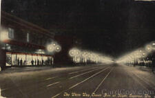 Superior,WI The White Way Tower Ave. At Night Douglas County Wisconsin Postcard picture