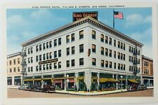 Vintage San Diego California CA King George Hotel 7th & E Streets Postcard picture