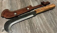 Bill Hook Machete Carbon Steel 10mm Thick Heavy Duty Full Tang Jungle Sharp 16” picture
