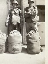 AZE Photo Handsome Soldiers Uniforms Helmets Duffle Bags Packed Ready Deployment picture