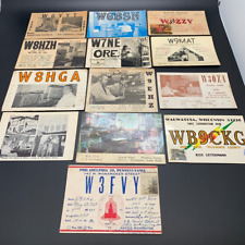 [13] 1950’s + QSL Card Postcards REAL PHOTO Amateur Ham Radio OPERATOR Equipment picture