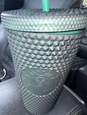 2022 Starbucks Matte Dark Green Grande Touch Studded 16oz Tumbler Cold Cup NWOB picture