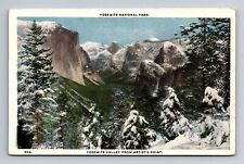 Yosemite National Park Snow Yosemite Valley View From Artist's Point CA Postcard picture