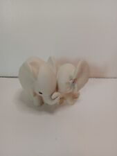 Homco 1993 Elephants In Love Trunks Hugging Vintage Porcelain/Ceramic Figurine  picture