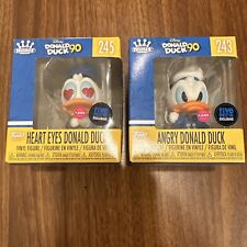 Lot Of 2 Funko Minis Donald Duck 90th #245 Heart Eyes #243 Angry FLOCKED  picture