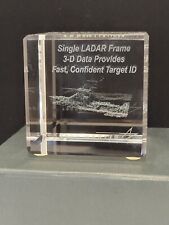 Lockheed Martin Etched Glass Paperweight In Original Box picture