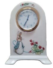 1993 Wedgwood Peter Rabbit Porcelain Mantle Small Desk Clock - NOT TESTED picture