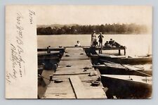 Postcard RPPC Dock Phillipsburg New Jersey NJ, 1908 Real Photo Antique i1 picture