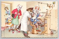 Postcard Cats Alfred Mainzer 4960 At The Dentist picture