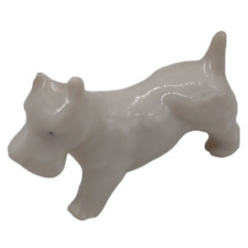 Vintage Miniature White Scotty Scottish Terrier Puppy Dog Figurine Ceramic 3