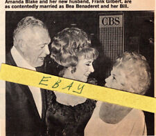 1968 AMANDA BLAKE TV GUIDE AD ARTICLE CLIPPING  WITH NEW HUSBAND FRANK GILBERT picture