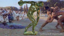 Antique Bronze 19th c. Grand Tour Roman/Greek Nude Male Athlete Discus Thrower picture