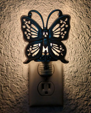 Brighton Fly By Night Butterfly Nite Light Silverplated 4 watt Wall Plugin picture