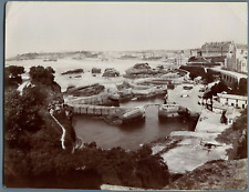 G.J. France, Biarritz, Vintage Print Panoramic View.  20x2 Citrate Print picture
