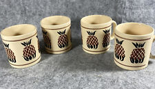 Set Of 4 Vintage Grindley England Coffee Mug Cup With Pineapple picture