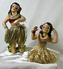 Vintage Ceramic Hawaiian Hula Girls - Wales - Japan picture