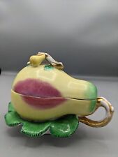 Antique 1864s Russian Imperial Kuznetsov Factory Pear Butter Dish 6 