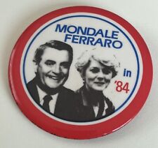 Mondale Ferraro In 1984 Pin Button Pinback Vintage picture