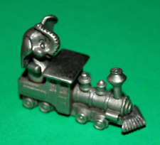 1987 Spoontiques Pewter Elephant On Train Locomotive Miniature Figurine #PP726 picture