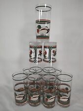 Libbey Vintage Mallard Duck Tall Glass Tumbler High Ball Set Of 10 Glasses picture