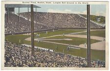 BASEBALL STADIUM c1920s Braves Field, Boston MA Largest Ball Ground in the World picture