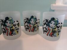 Set of 3~Cruella Devil~Frosted Old Fashion scotch glass~Frosted Cocktail Glasses picture