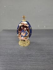 House Of Faberge Christmas Blue Egg The Nativity Franklin Mint Beautiful picture