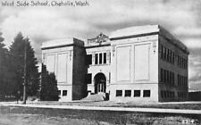 CHEHALIS, WA Washington   WEST SIDE SCHOOL  Lewis County  B&W Postcard picture