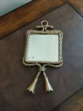 Vintage MCM Gold Rope Frame With Tassels Beveled Mirror picture
