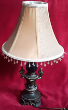 Bedside TABLE LAMP + SHADE + BULB + UK Cable/plug * 50cm high Wired +ready to go picture