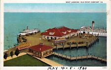 Boat Landing, Old Point Comfort ,Virginia Postcard About 1930- O picture