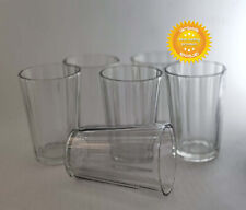 6 pcs Faceted Old USSR Glass 50-60'years Stakan Soviet Tea Vodka 200ml Bakhmut picture